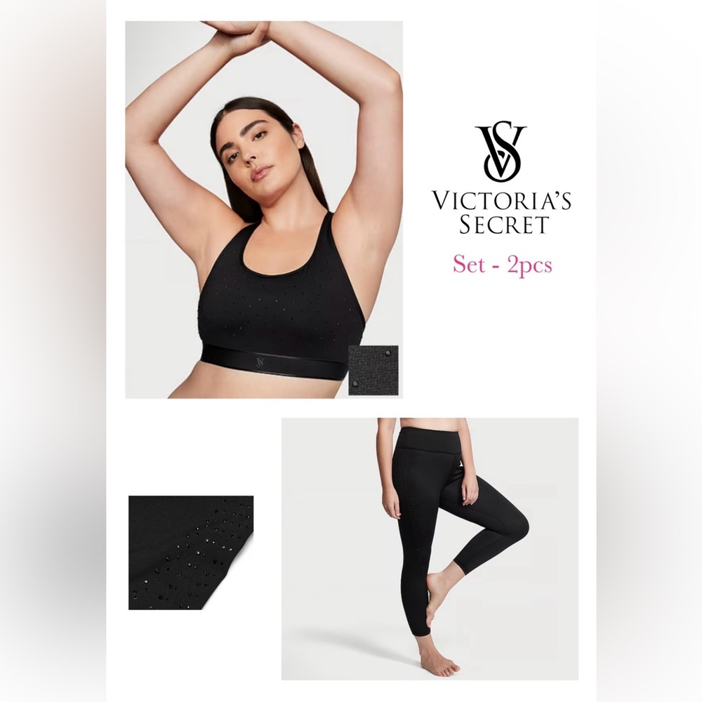 NEW! Set - 2pcs Victoria's Secret Sports Bra + High-Rise Pocket Leggings